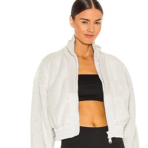 FP Movement Free People Gear Up Sherpa Jacket In Natural Grey Ivory Size L NWOT